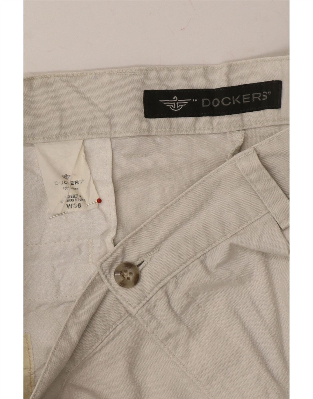 DOCKERS Mens Pegged Chino Shorts W36 Large Grey Cotton Vintage Dockers and Second-Hand Dockers from Messina Hembry 