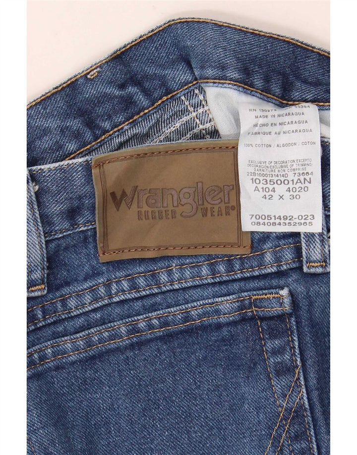 Wrangler Herren Straight Jeans W42 L30 Blaue Baumwolle