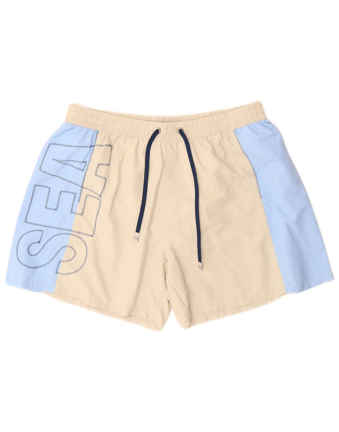 Sergio Tacchini Herren-Badeshorts mit Grafik, XL, Beige, Farbblock