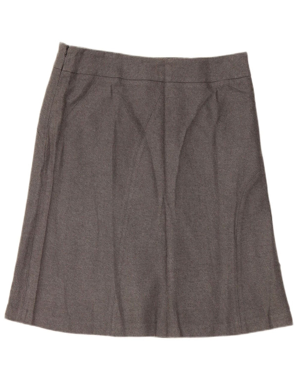 EDDIE BAUER Womens A-Line Skirt US 12 Large W32 Grey Acrylic