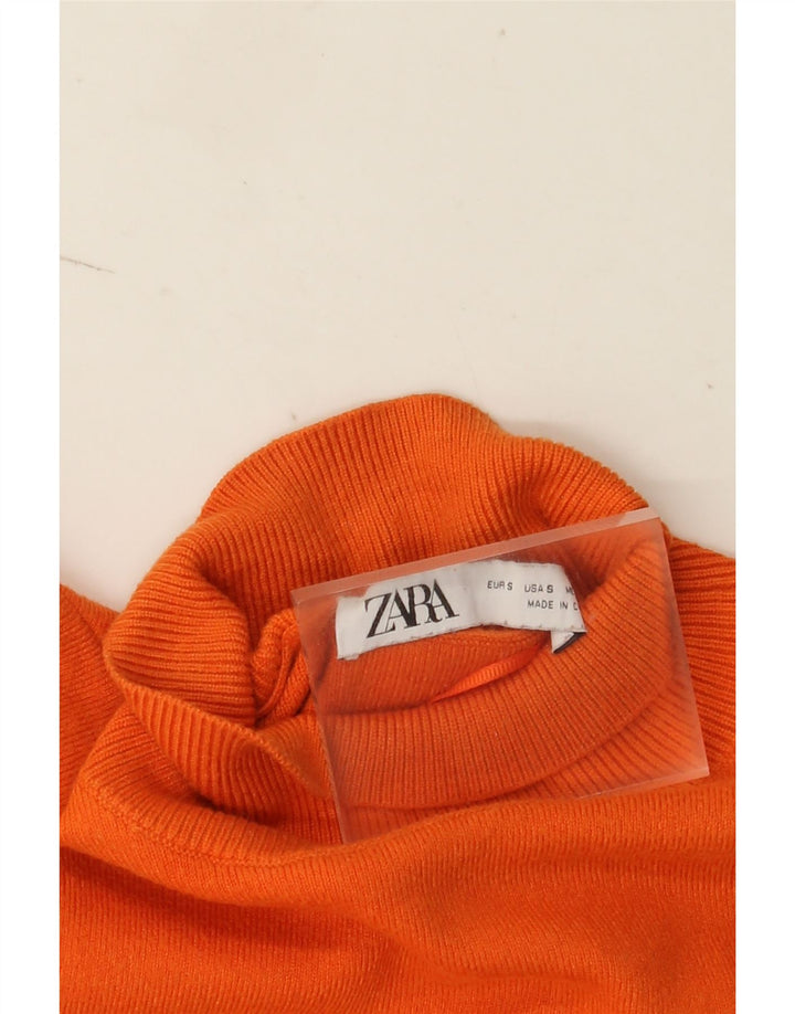 Zara Damen Pulloverkleid UK 8 Small Orange