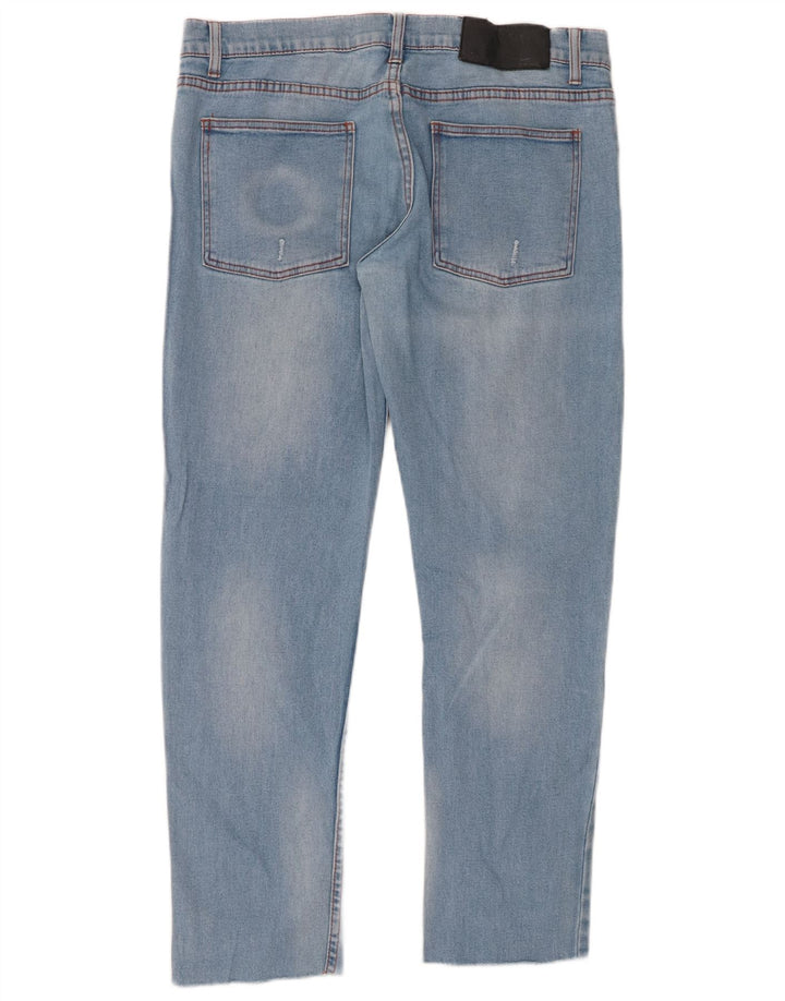 CHEAP MONDAY Herren Distressed Slim Jeans W32 L28 Blaue Baumwolle