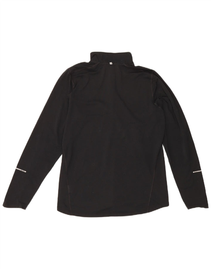 Nike Herren Dri Fit Pullover-Trainingsanzugoberteil mit Reißverschluss, Mittelschwarzes Polyester