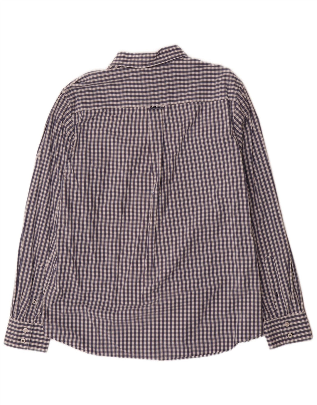 Crew Clothing Herren-Hemd mit klassischer Passform, groß, marineblau, Gingham-Baumwolle