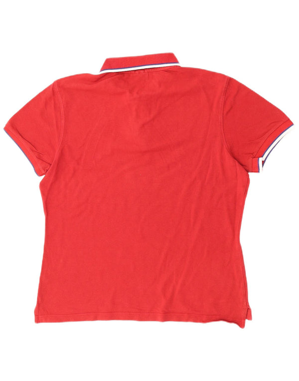 Conte of Florence Herren-Poloshirt mit schmaler Passform, XL, rote Baumwolle