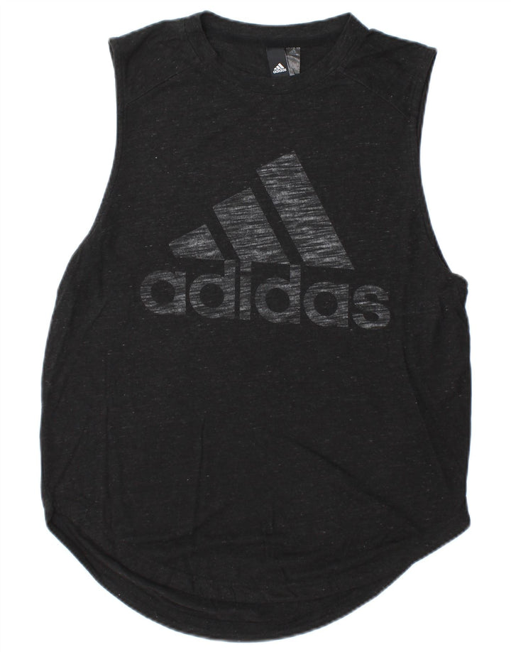 Adidas Herren Graphic Vest Top Small Schwarz gefleckter Rayon
