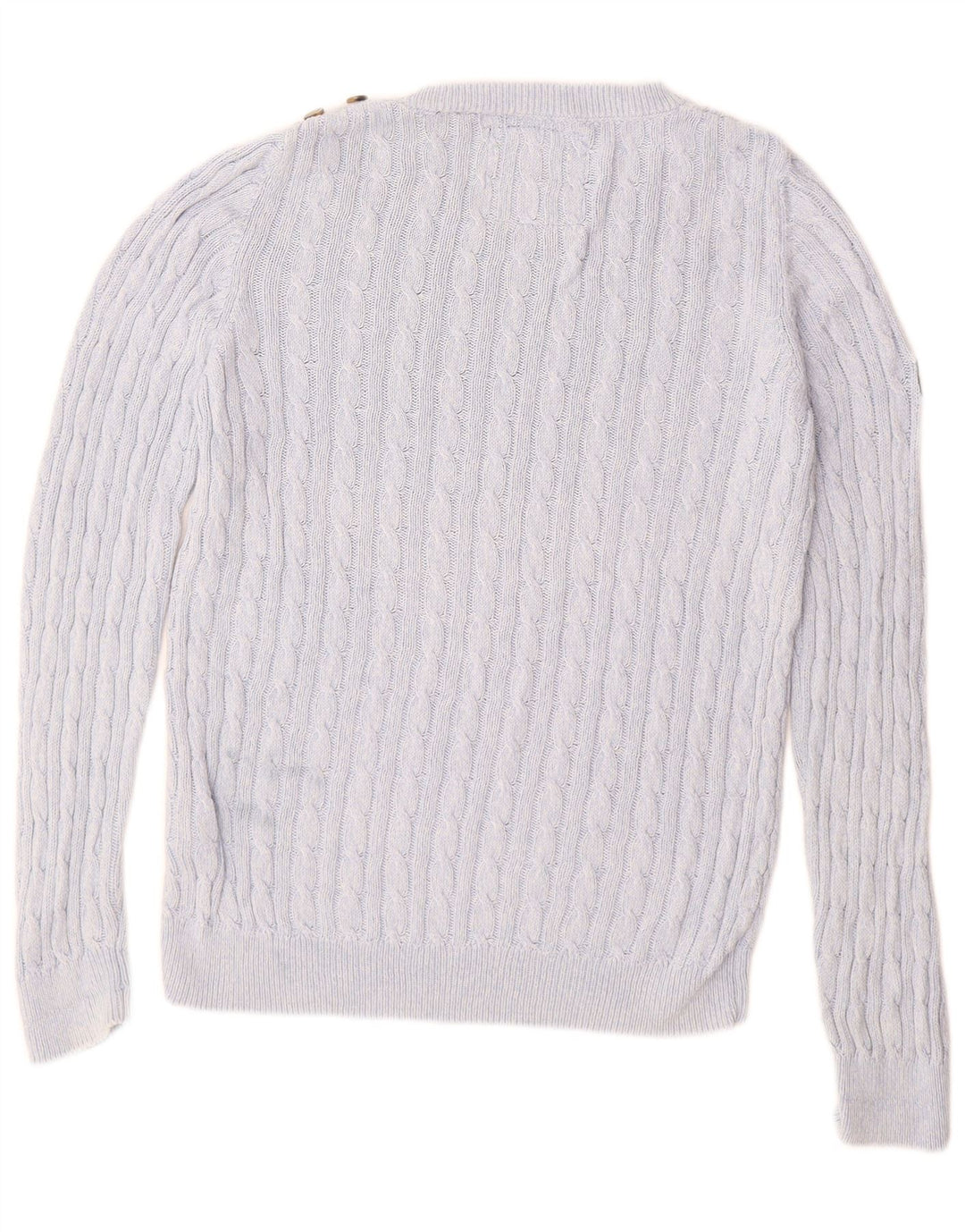 SUPERDRY Damen-Pullover mit U-Boot-Ausschnitt, UK 14, Größe L, Blau, Baumwolle