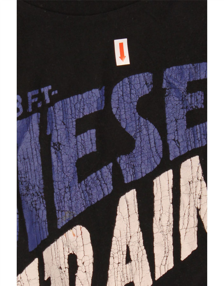Diesel Herren Graphic T-Shirt Top XL Schwarz Baumwolle