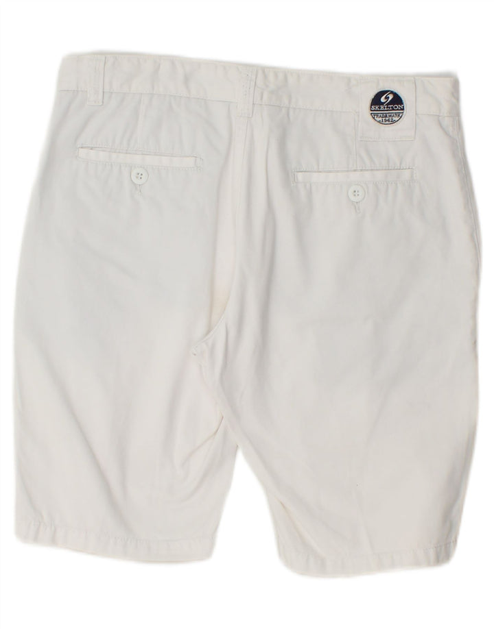 VINTAGE Herren Chino Shorts IT 48 Medium W32 Weiße Baumwolle