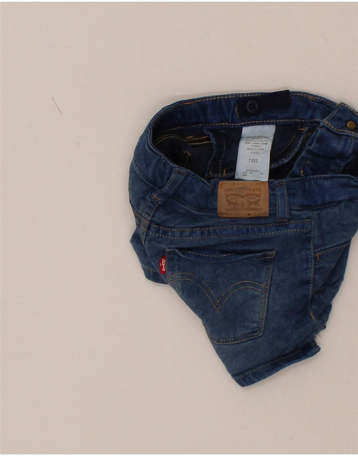 LEVI'S Girls Denim Shorts 6-7 Years W23 Blue Polyester Vintage Levi's and Second-Hand Levi's from Messina Hembry 