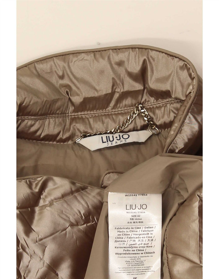 Liu Jo Damen Wattierte Jacke IT 42 Medium Gold Polyester
