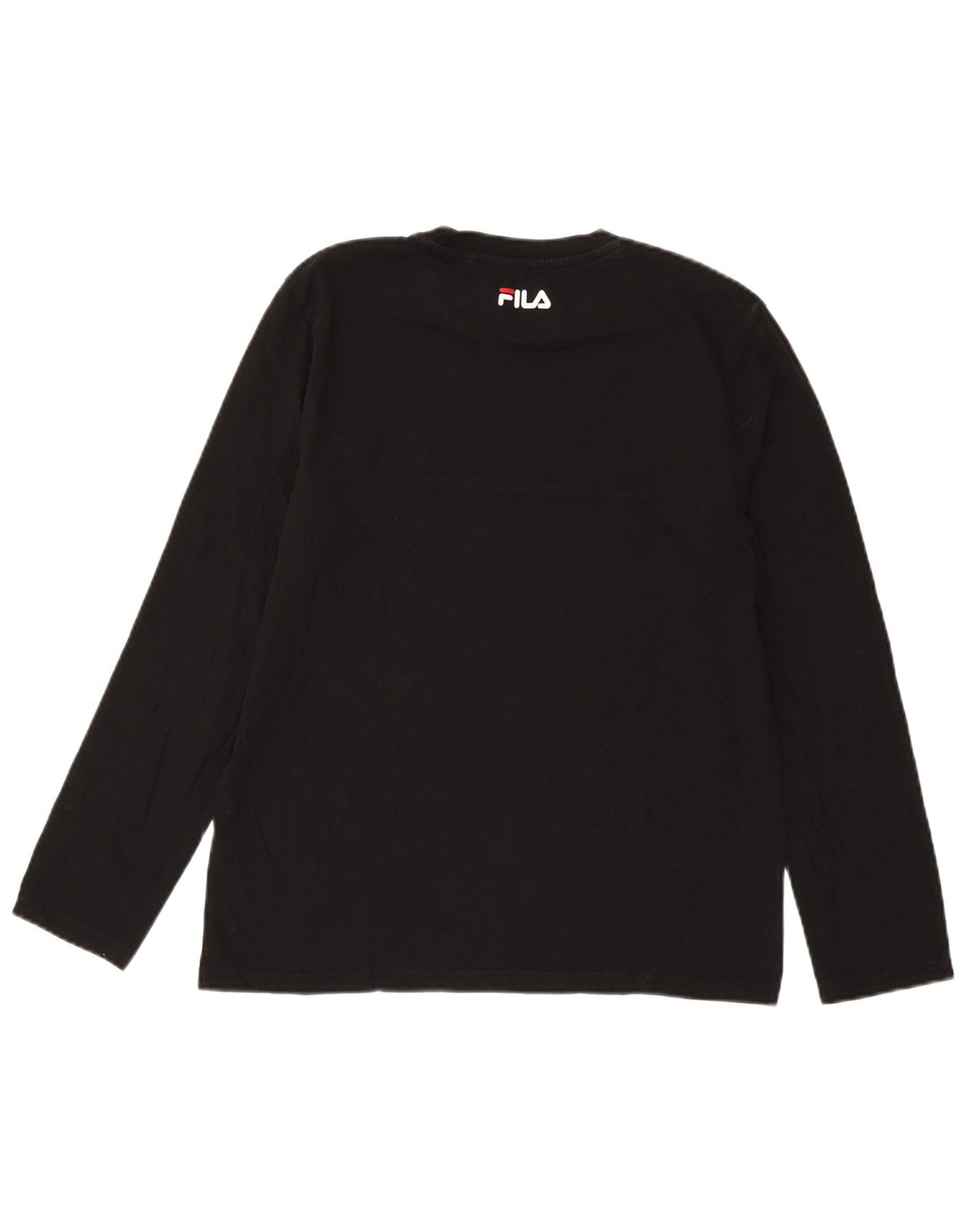 FILA Herren-Top, langärmelig, mittelschwarz, Baumwolle
