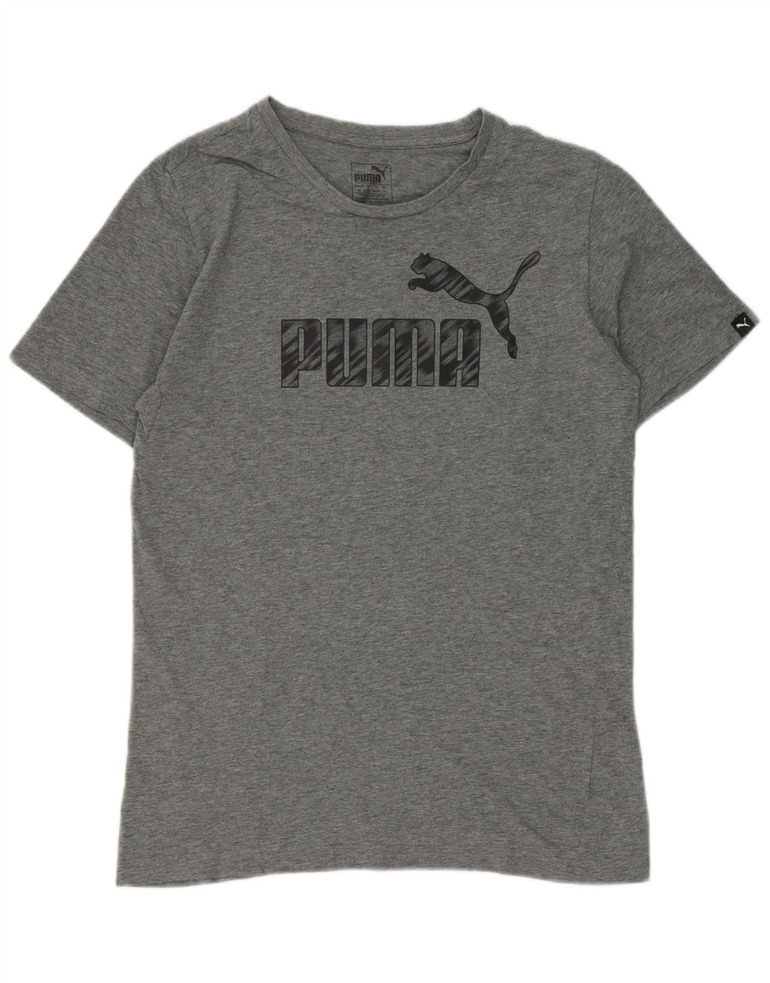 Puma Herren Grafik T-Shirt Top Small Grau