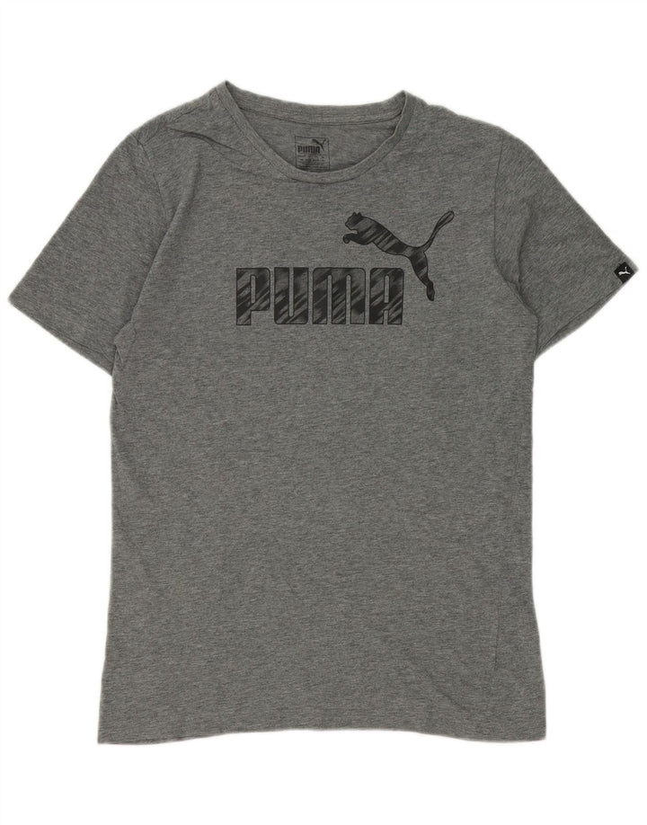 Puma Herren Grafik T-Shirt Top Small Grau