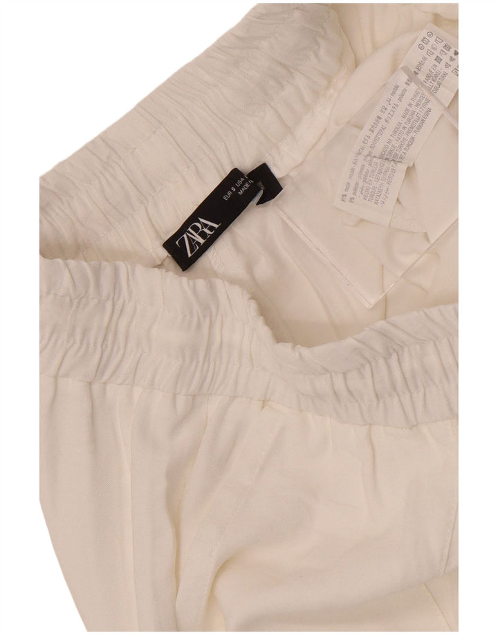 Kurze Hose von Zara für Damen, Größe S, W26, L25, Weiß, Modal