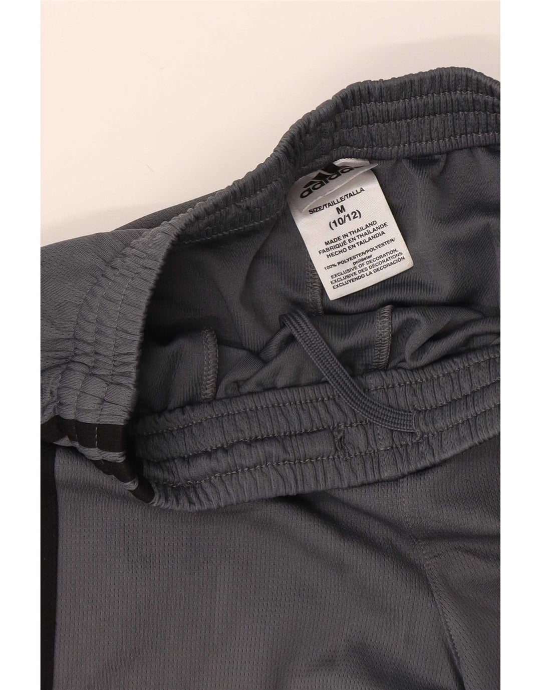 Adidas Sportshorts für Jungen, 10–11 Jahre, mittelgraues Polyester