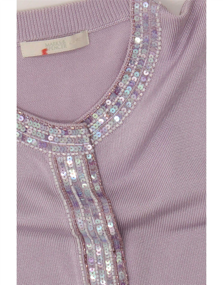Marks & Spencer Damen-Cardigan-Pullover UK 10 Small Lila