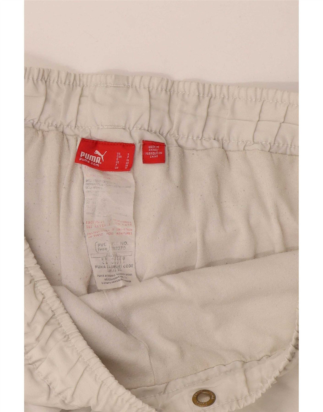 Puma Damen Bermuda Sport Shorts UK 10 Small Weiß Nylon
