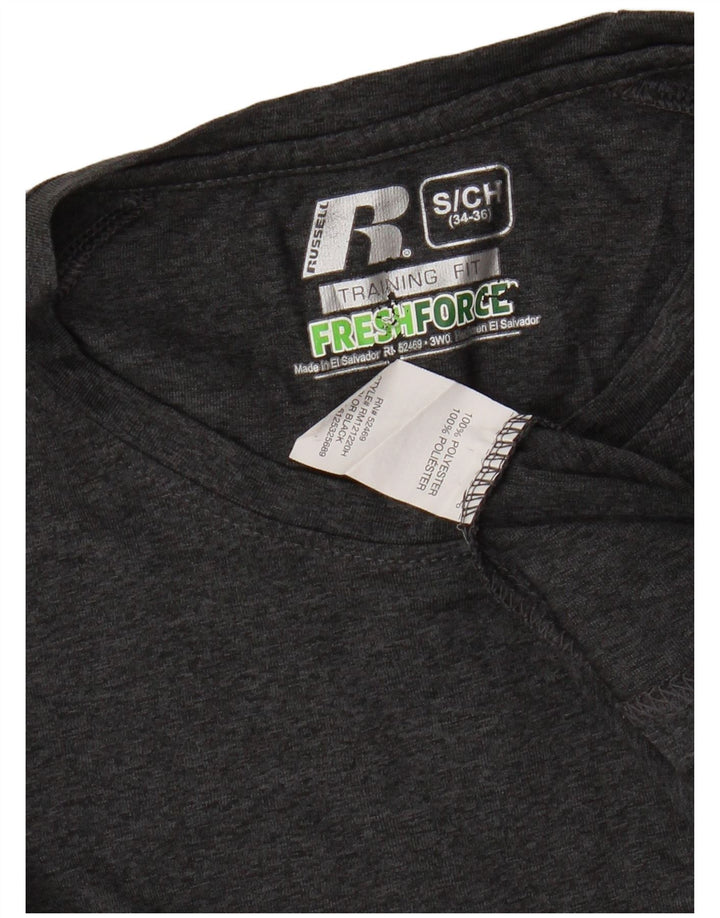 RUSSELL ATHLETIC Herren Dri-Power T-Shirt Top Small Grau meliert Polyester