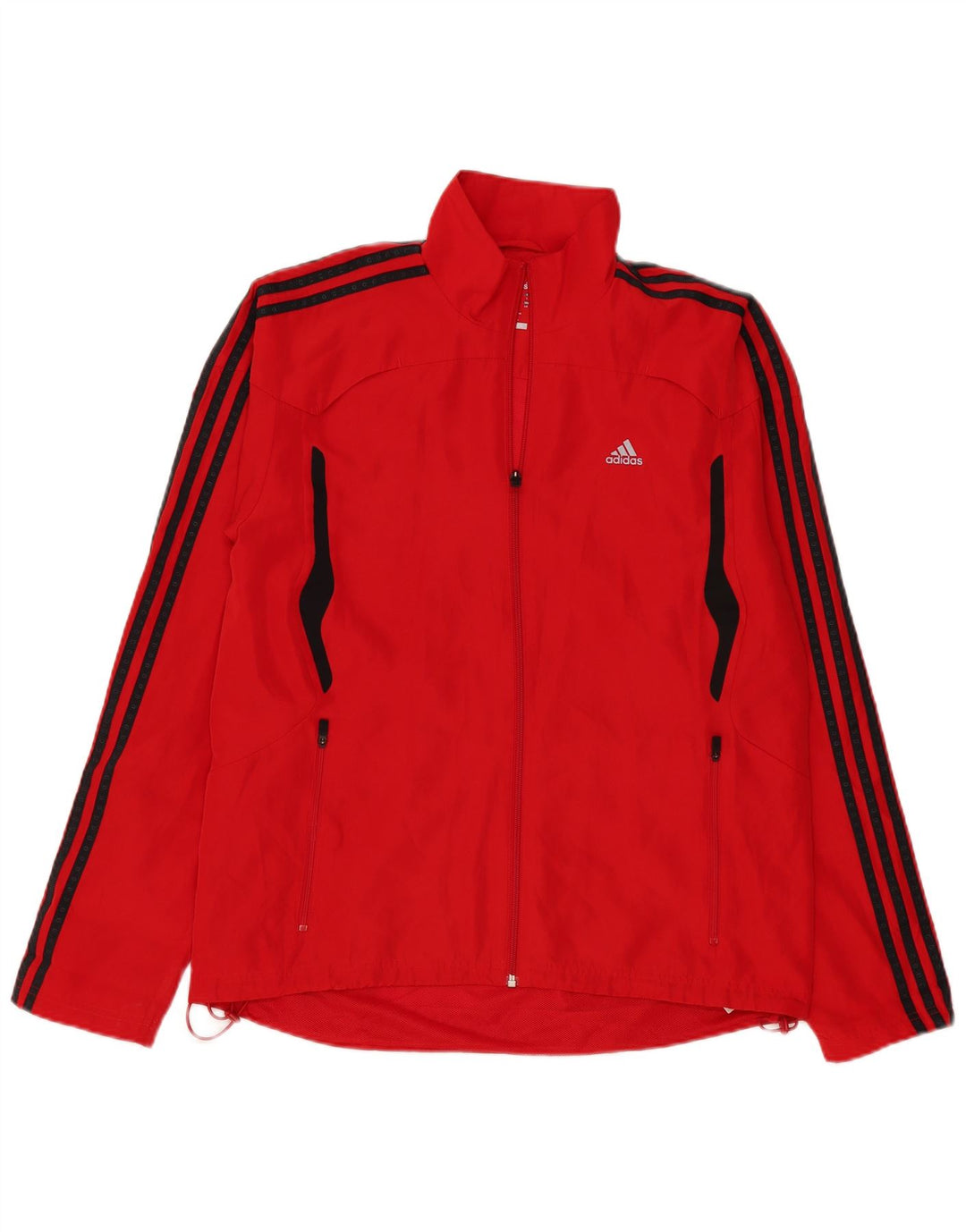 Adidas Herren Climacool Regenjacke UK 40 Großes rotes Colourblock-Polyester