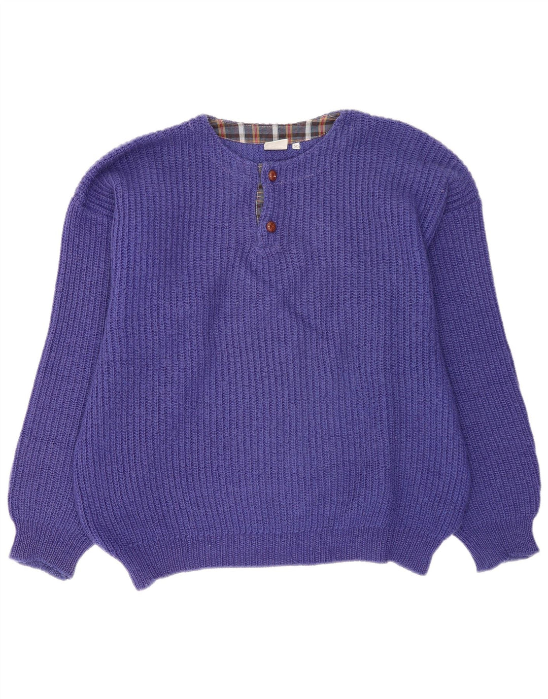 Piu Verona Herren-Pullover, übergroß, Rundhalsausschnitt, IT 50, Mittelviolett