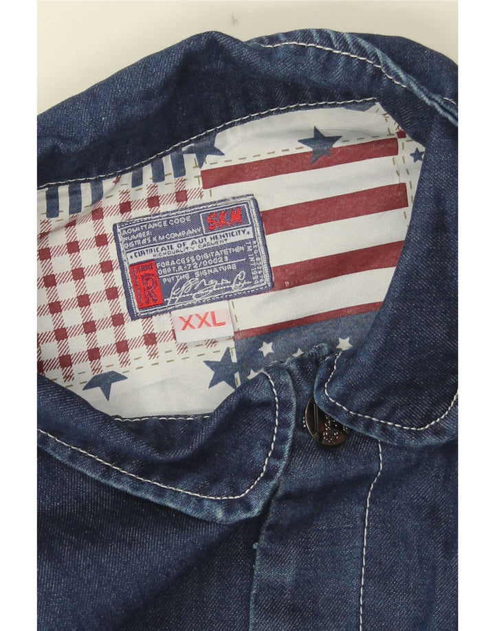 Vintage Herren Jeansjacke UK 44 2XL Blau