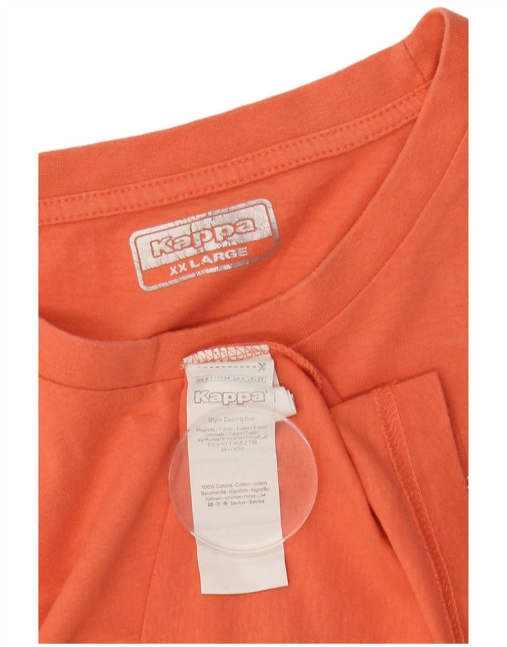 Kappa Herren T-Shirt Top 2XL Rote Baumwolle