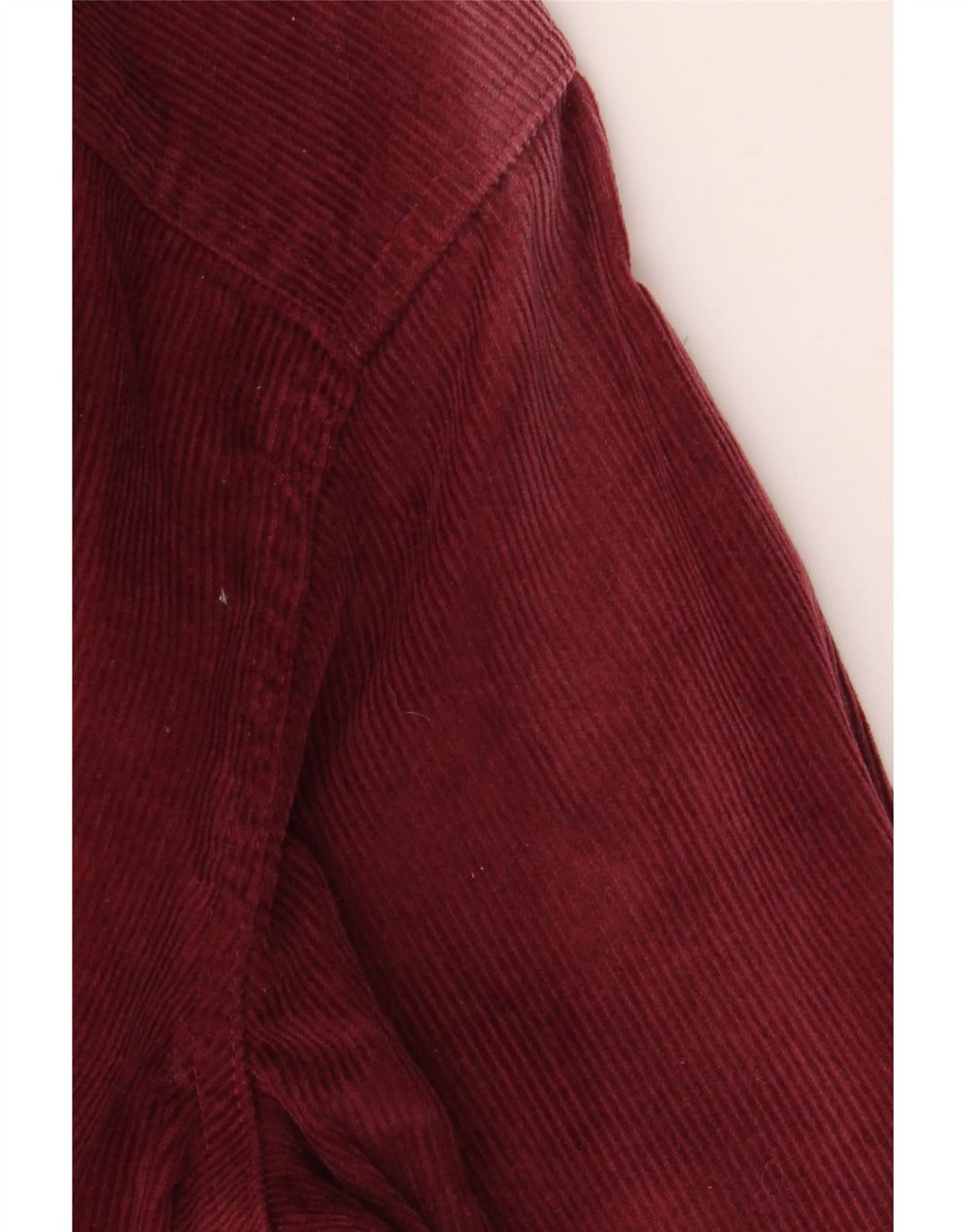 CREW CLOTHING Herren-Cordhemd aus mittlerer burgunderroter Baumwolle