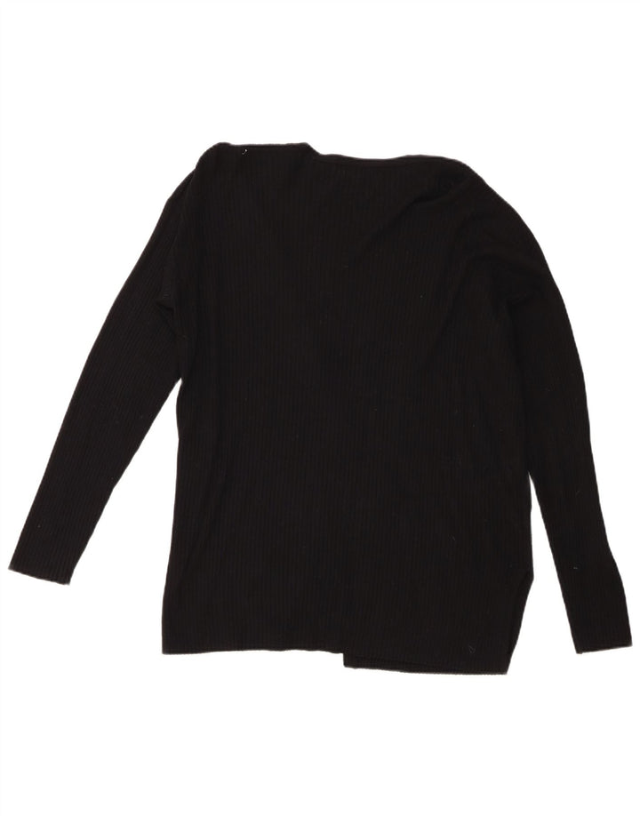 Marks & Spencer Offener Damen-Cardigan-Pullover UK 14 Mittelschwarze Viskose