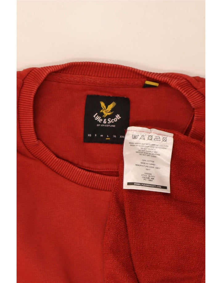 Lyle & Scott Herren-Sweatshirt, Pullover, Größe L, Rot, Baumwolle