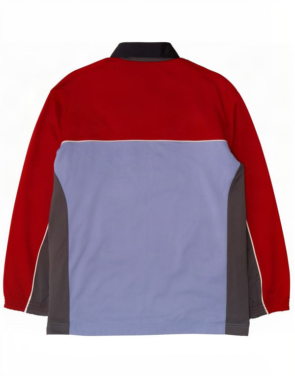 Campagnolo Herren-Trainingsanzug-Oberteil, Jacke, XL, rotes Farbblock-Polyester
