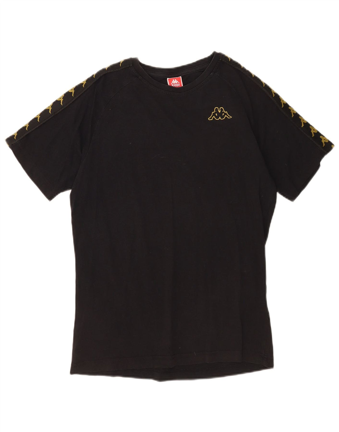 Kappa Herren Graphic T-Shirt Top Medium Schwarz