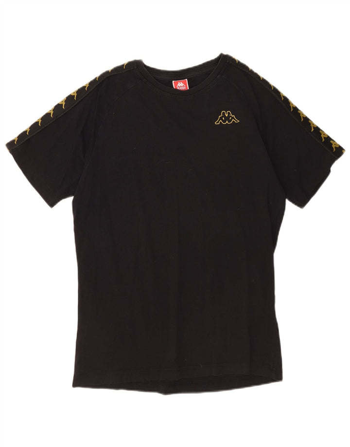 Kappa Herren Graphic T-Shirt Top Medium Schwarz