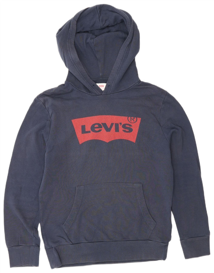 Levi's Herren-Kapuzenpullover mit Grafik, Größe S, marineblaue Baumwolle