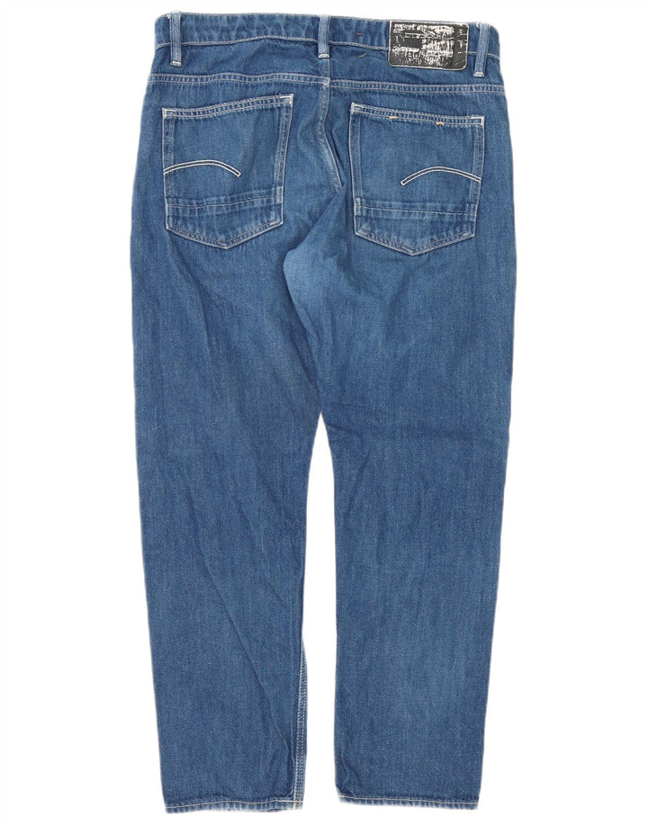 G-Star Herren Straight Jeans W32 L27 Blaue Baumwolle