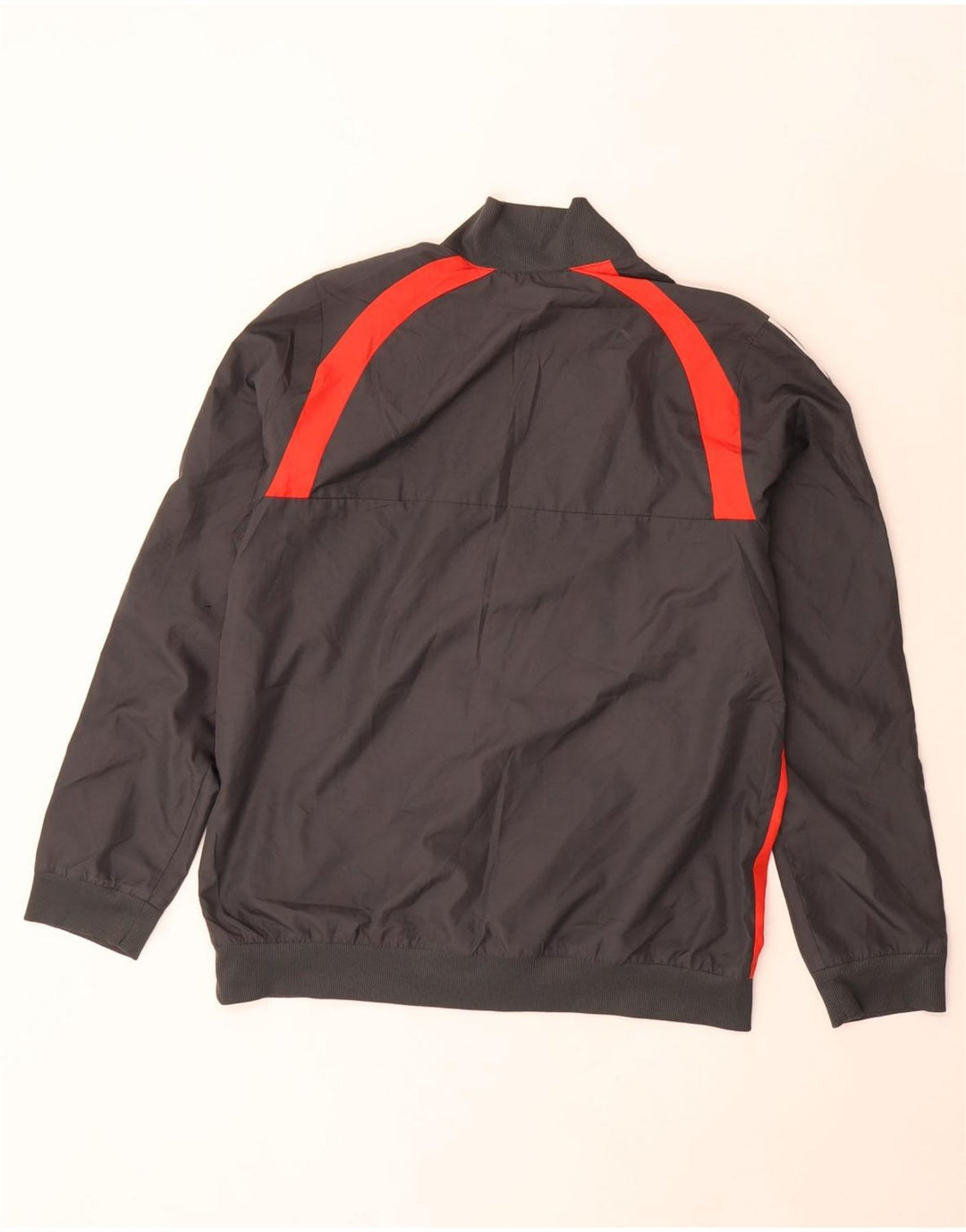 Adidas Jungen-Trainingsanzug-Top-Jacke, 13–14 Jahre, schwarzes Colourblock-Polyester