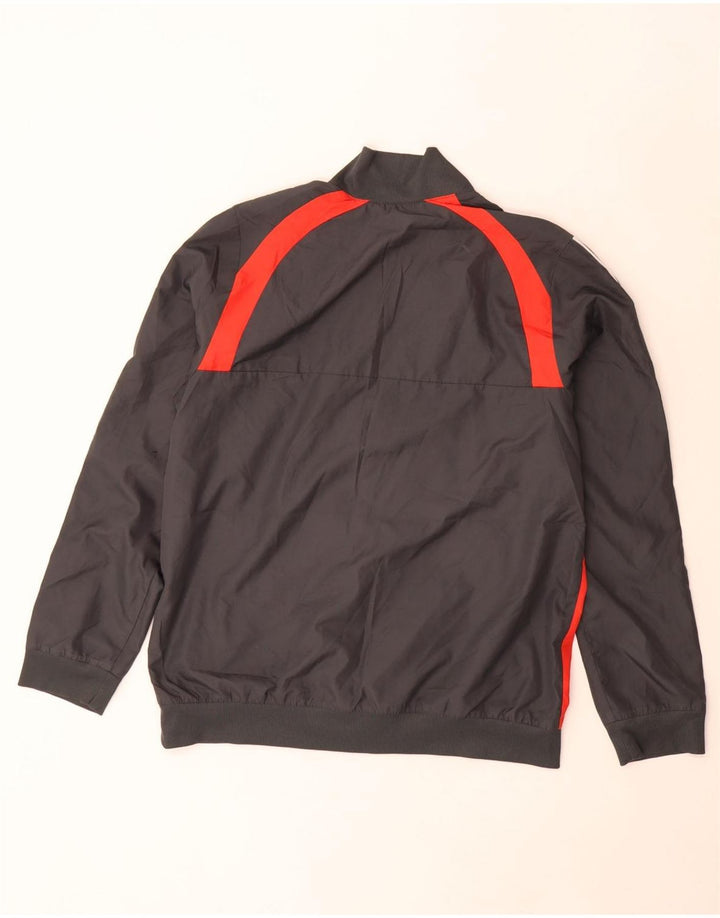 Adidas Jungen-Trainingsanzug-Top-Jacke, 13–14 Jahre, schwarzes Colourblock-Polyester