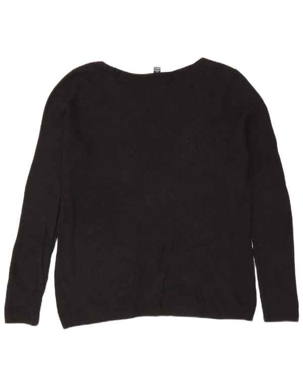 Gap Damen-Pullover mit U-Boot-Ausschnitt, Gr. 18, XL, Schwarz, Baumwolle