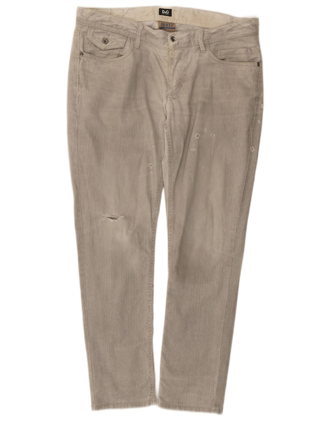 Dolce & Gabbana Herren Tight Fit Regular Straight Jeans W34 L28 Grau