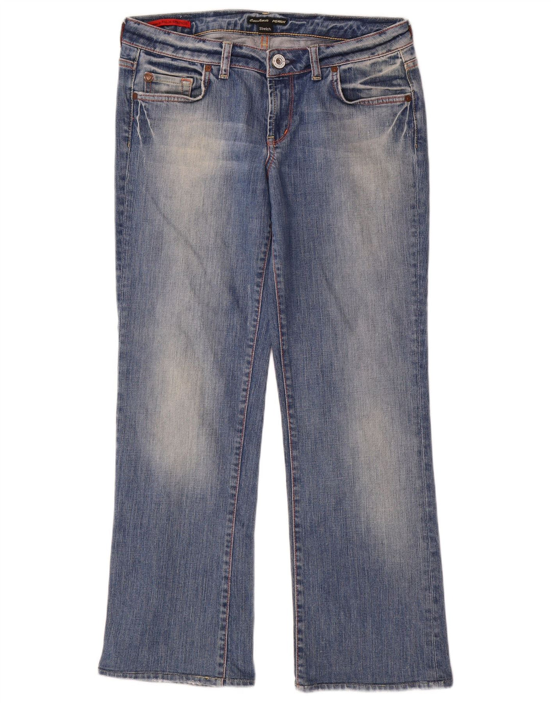 Guess Damen Straight Jeans W31 L28 Blaue Baumwolle