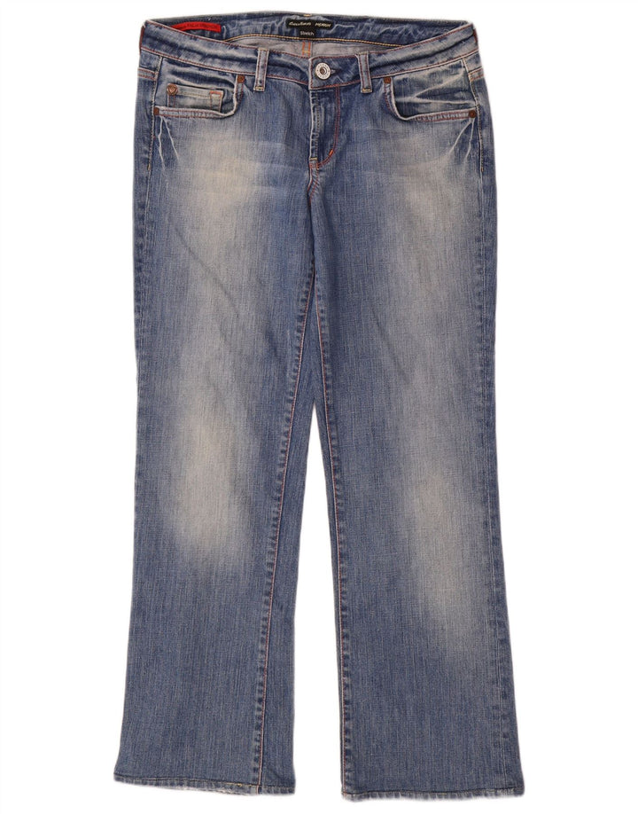 Guess Damen Straight Jeans W31 L28 Blaue Baumwolle