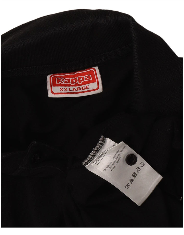 Kappa Herren Poloshirt 2XL Schwarz Baumwolle