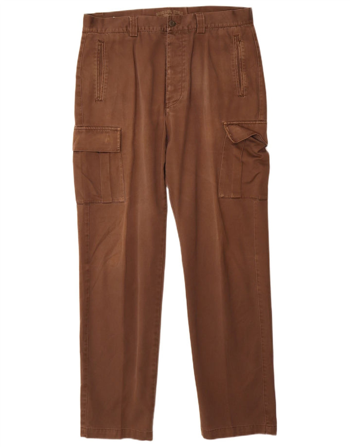 Rifle Gerade Herren-Cargohose W36 L34 Braune Baumwolle