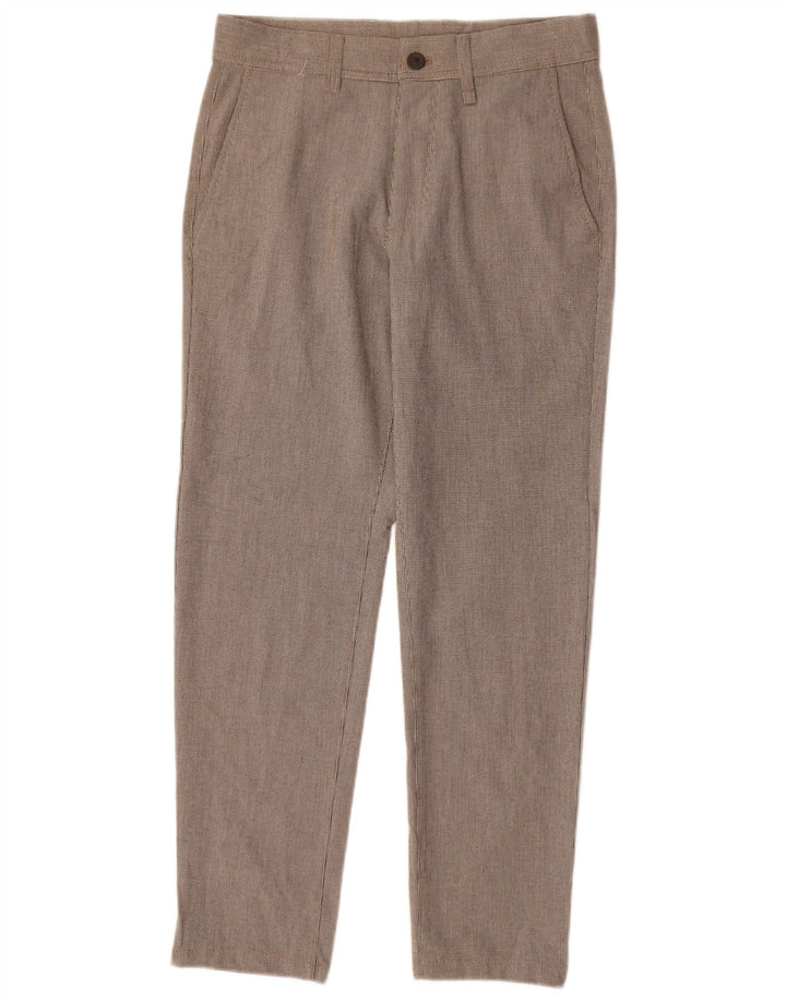 Zara Herren Slim Anzughose EU 36 XS W29 L28 Graues Hahnentritt-Polyester