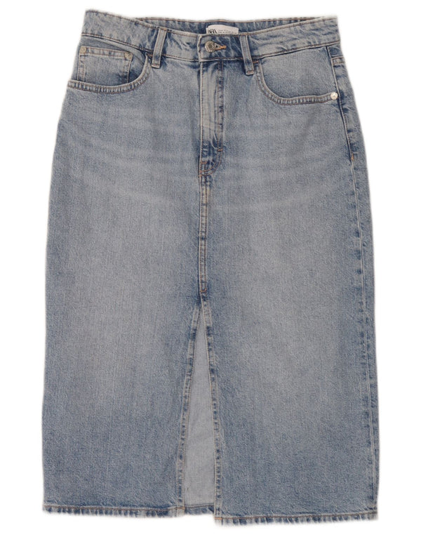 Zara Damen Jeansrock Medium W28 Blau