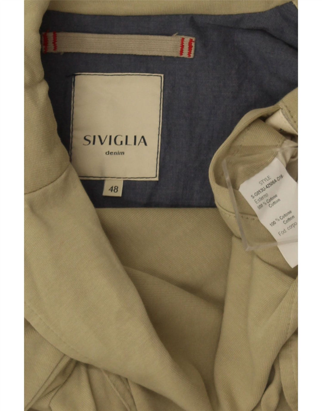 SIVIGLIA Herren-Blazer mit 3 Knöpfen, IT 48, mittelgrüne Baumwolle