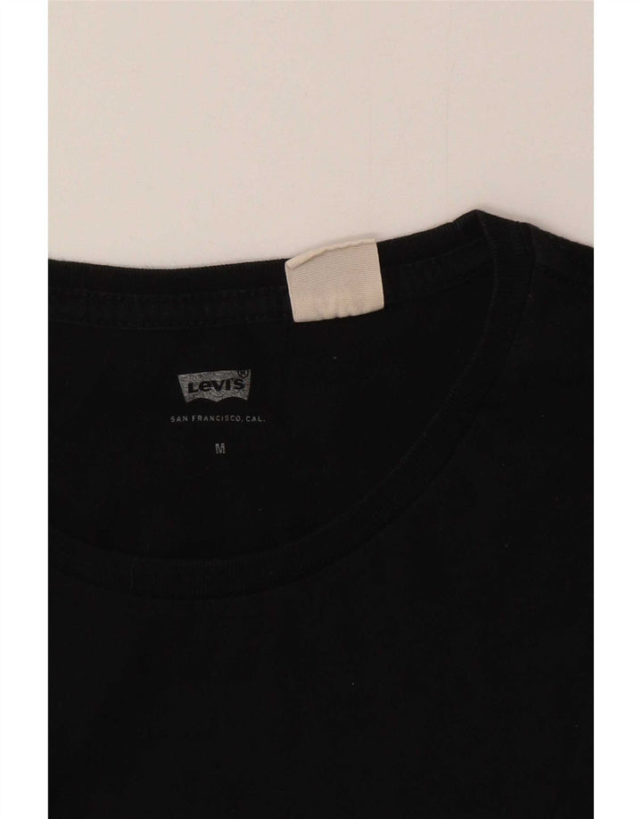 Levi's Damen T-Shirt Top UK 12 Medium Schwarz