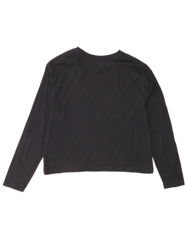 Levi's Mädchen-Grafikoberteil, langärmlig, 11–12 Jahre, schwarze Baumwolle