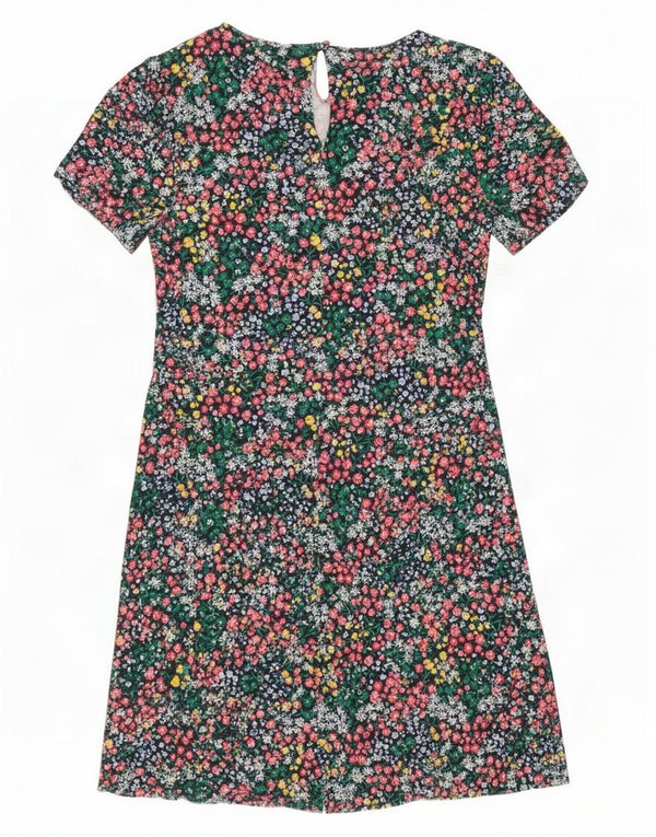 Marks & Spencer Damen-A-Linien-Kleid, Größe M, mehrfarbig, Blumenmuster