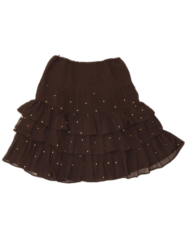 CAMOMILLA Womens Tiered Skirt IT 46 Large W32  Brown Paisley Polyester